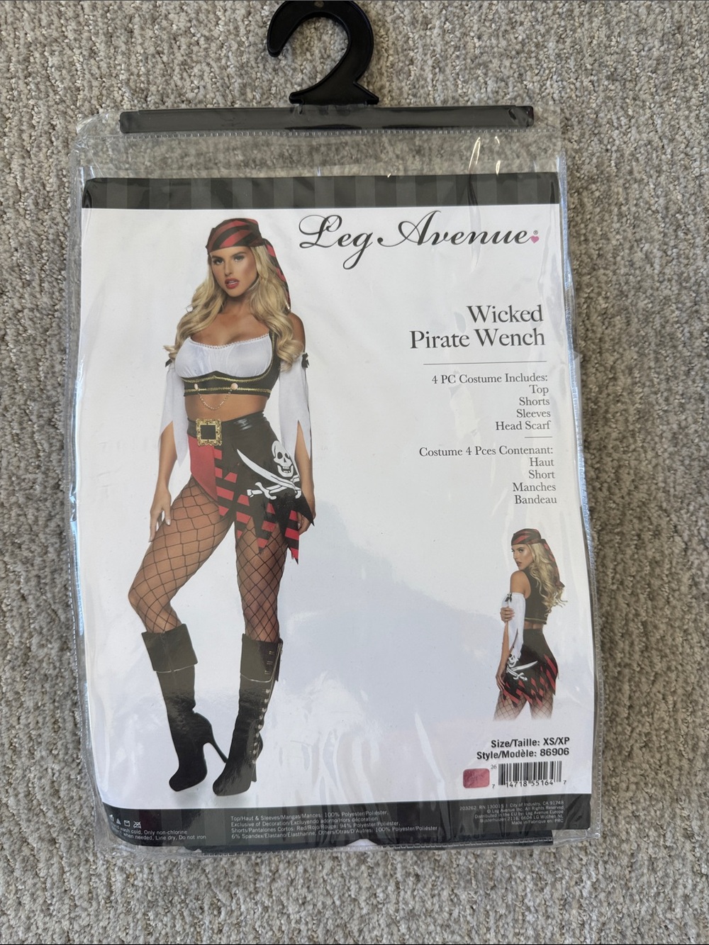Leg Avenue Pirate Wench Costume - Black, Red & White